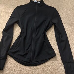 Sleek Slimming Black Zip-Up Jacket